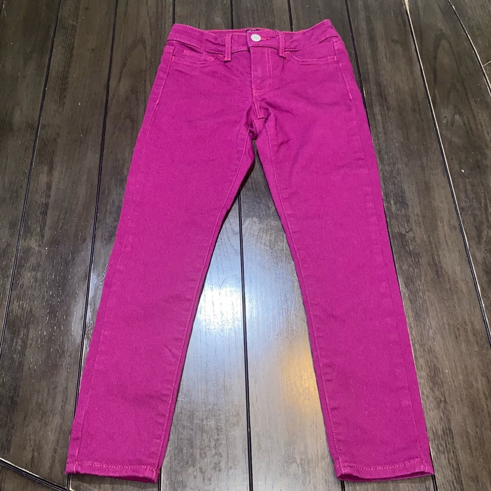 GAP Jeans Girls Size 7 Magenta Skinny Jeans
